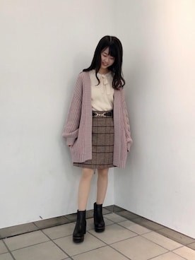 袖ケーブルざっくりカーデ の人気ファッションコーディネート Wear