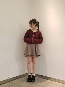 「ボリュームヒール」｜マジェスティックレゴンラフォーレ原宿店スタッフさん（レディース・155cm）の冬コーディネート