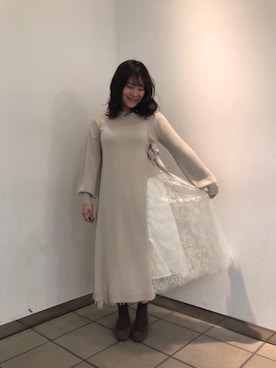 マジェスティックレゴンラフォーレ原宿店スタッフさん（レディース・154cm）の冬コーディネート