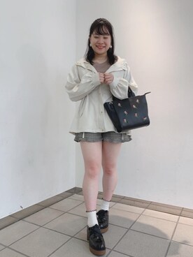 「ウエストキュッと」｜マジェスティックレゴンラフォーレ原宿店スタッフさん（レディース・154cm）の冬コーディネート