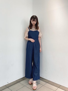 「こっとんぶらうす」｜マジェスティックレゴンラフォーレ原宿店スタッフさん（レディース・166cm）の夏コーディネート