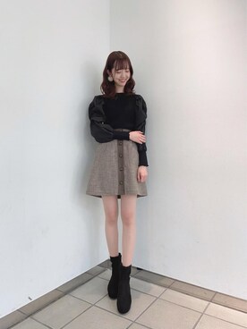 マジェスティックレゴンラフォーレ原宿店スタッフさん（レディース・166cm）の秋コーディネート