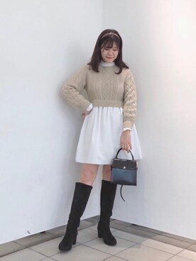 マジェスティックレゴンラフォーレ原宿店スタッフさん（レディース・164cm）の秋コーディネート