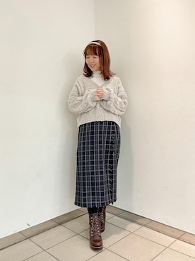 マジェスティックレゴンラフォーレ原宿店スタッフさん（レディース・150cm）の冬コーディネート