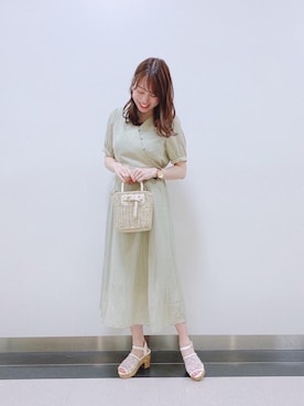 「ららぽーと」｜マジェスティックレゴンラフォーレ原宿店スタッフさん（レディース・162cm）の春コーディネート