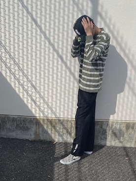 「NEW ERA（ニューエラ）のニューエラ キャップ 59FIFTY MLB オーセンティックコレクション オンフィールド NEW ERA（キャップ、ブラック系）」を使った、りくさん（メンズ・180cm）の秋コーディネート