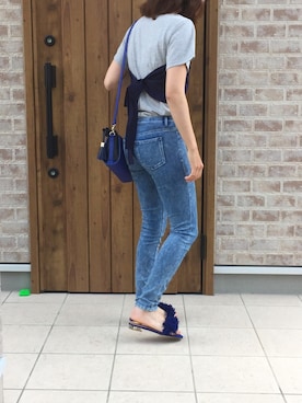 「SPINNS（スピンズ）のアイテム（チューブトップ）」を使った、Riiisaさん（レディース・158cm）の春コーディネート