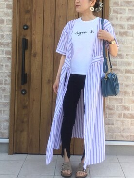 「FOSSIL（フォッシル）のアイテム（ハンドバッグ）」を使った、Riiisaさん（レディース・158cm）の春コーディネート