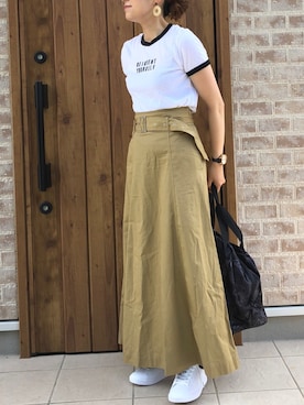 「Desigual（デシグアル）のアイテム（シューズ）」を使った、Riiisaさん（レディース・158cm）の夏コーディネート