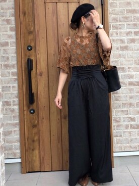 「GINETTE（ジネット）のアイテム」を使った、Riiisaさん（レディース・158cm）の夏コーディネート