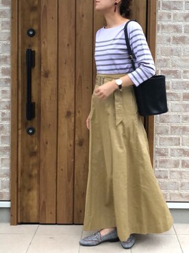「Rougevif」｜「アイテム（アナログ腕時計）」を使った、Riiisaさん（レディース・158cm）の秋コーディネート