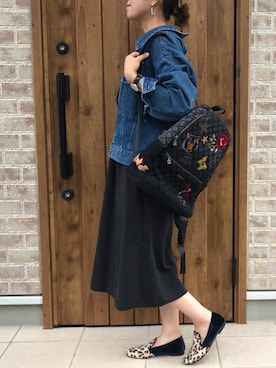 「Desigual（デシグアル）のアイテム（バックパック/リュック）」を使った、Riiisaさん（レディース・158cm）の秋コーディネート