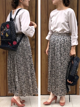 「Desigual（デシグアル）のアイテム（バックパック/リュック）」を使った、Riiisaさん（レディース・158cm）の秋コーディネート