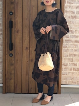 「Dickies（ディッキーズ）のアイテム（ハンドバッグ）」を使った、Riiisaさん（レディース・158cm）の秋コーディネート