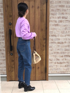 「Dickies（ディッキーズ）のアイテム（ハンドバッグ）」を使った、Riiisaさん（レディース・158cm）の冬コーディネート