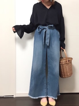 「ベルイエロー」｜Riiisaさん（レディース・158cm）の春コーディネート