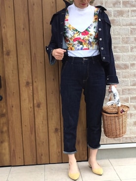 「titivate（ティティベイト）のアイテム（帽子）」を使った、Riiisaさん（レディース・158cm）の春コーディネート