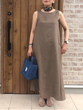 「クリアサンダル」｜「アイテム（財布/小物）」を使った、Riiisaさん（レディース・157cm）の夏コーディネート
