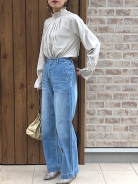 「SON CHIC TOKYO（ソンシックトウキョウ）のアイテム」を使った、Riiisaさん（レディース・158cm）の春コーディネート