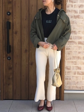 「アイテム（福袋/福箱、グリーン系）」を使った、Riiisaさん（レディース・158cm）の春コーディネート