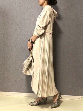 「petitcro（プティクロ）のpetitcro  ワイドバングル PCKB1901001（バングル/リストバンド）」を使った、Riiisaさん（レディース・158cm）の夏コーディネート