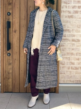 「SUGAR BISKET（シュガービスケット）のアイテム（その他アウター）」を使った、Riiisaさん（レディース・158cm）の冬コーディネート