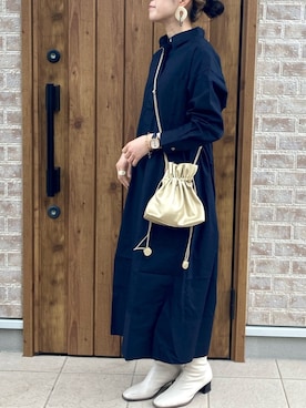 「MAMACASAR（ママカサル）のアイテム」を使った、Riiisaさん（レディース・158cm）の春コーディネート