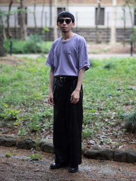 「FEKETE（フェケテ）のアイテム（パンツ）」を使った、peikunさん（メンズ・170cm）の夏コーディネート