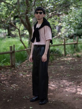 「FEKETE（フェケテ）のアイテム（パンツ）」を使った、peikunさん（メンズ・170cm）の夏コーディネート