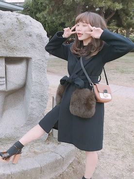 「スナイデル」｜「アイテム（その他アウター）」を使った、レモンレモンクロワッサンさん（レディース・163cm）の春コーディネート