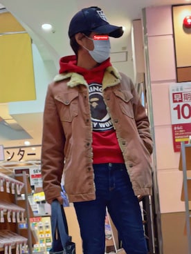「アイテム（その他アウター）」を使った、怠惰ですけれども®︎さん（メンズ・170cm）の冬コーディネート