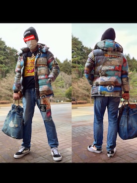 「hystericglamour」｜怠惰ですけれども®︎さん（メンズ・170cm）の冬コーディネート