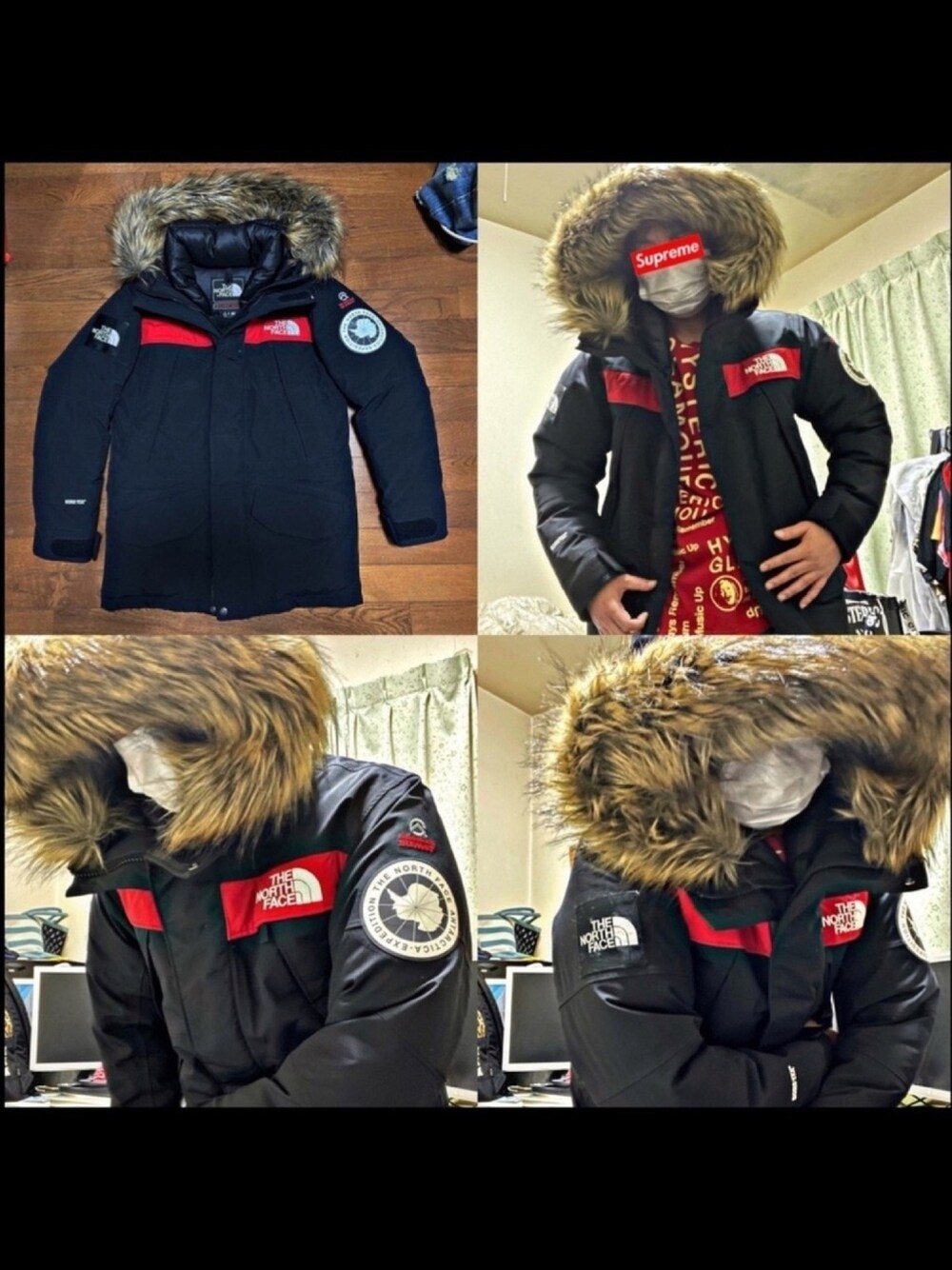 「アンタークティカパーカー、ノースフェイス、antarcticaparka、THE NORTH FACE、northface、CANADA GOOSE、今日のコーデ、冬コーデ、 GORE-TEX」｜「THE NORTH FACEのアイテム（ダウンジャケット/コート、ブラック系）」を使った、怠惰ですけれども®︎さん（メンズ・170cm）の冬コーディネートの1枚目の写真