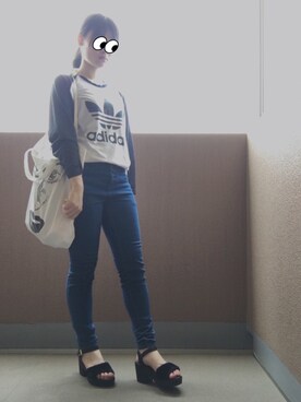 「Hのアイテム（バッグ）」を使った、めぐちゃんさん（レディース・157cm）の春コーディネート