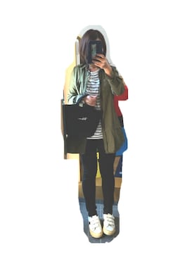 「CONVERSE（コンバース）のCONVERSE コンバース ONE STAR(A) 32340280 OX *WHITE/BLACK （スニーカー）」を使った、E☺︎Hさん（レディース・158cm）の秋コーディネート