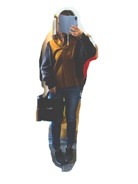 「ゆるカーディガン」｜E☺︎Hさん（レディース・158cm）の冬コーディネート