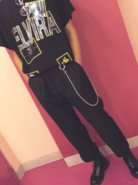 「RAGEBLUE（レイジブルー）のアイテム（サングラス、パープル系）」を使った、moqさん（メンズ・177cm）の夏コーディネート