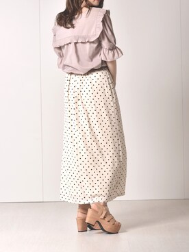 「ems excite（エムズエキサイト）のアイテム（スカート、その他）」を使った、Miyuさん（レディース・149cm）の秋コーディネート