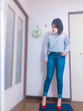 「cepo（セポ）のアイテム（ノーカラージャケット）」を使った、ysm☻さん（レディース・157cm）の春コーディネート