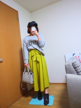 「ウエストイン」｜「アイテム（帽子）」を使った、ysm☻さん（レディース・157cm）の秋コーディネート