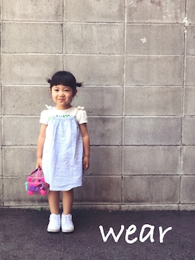 「Marc by Marc Jacobs（マークバイマークジェイコブス）のアイテム（トップス）」を使った、せい♡すいさん（キッズ・90cm）の夏コーディネート