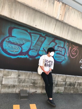 「DHOLIC（ディーホリック）のアイテム（バッグ）」を使った、hayaさん（メンズ・172cm）の夏コーディネート