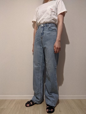 「24℃」｜𝚖𝚘𝚌𝚑𝚒さん（レディース・164cm）の春コーディネート