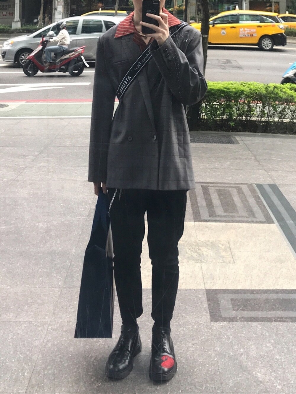 クリス期 ディオールオム Dior Homme ネックウォーマー ブラック Dior Homme】ディオールオム『ロゴ ネックウォーマー』113ME04AT232