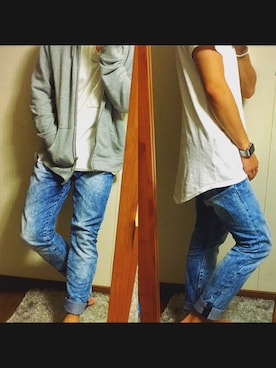 「omake（オマケ）のアイテム」を使った、Takayaさん（メンズ・170cm）の夏コーディネート