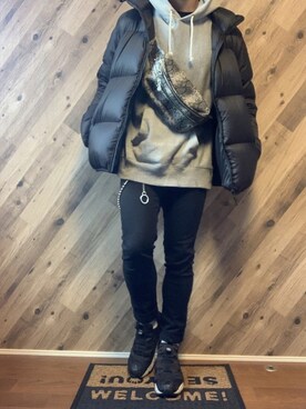 「RAGEBLUE（レイジブルー）のアイテム（ウォレットチェーン）」を使った、TaQさん（メンズ・171cm）の冬コーディネート