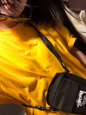 「Champion（チャンピオン）のアイテム（シャツ/ブラウス）」を使った、axxxxn☺︎さん（レディース・167cm）の夏コーディネート