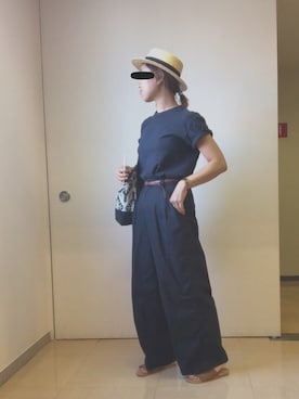 「SALON adam et rope'（サロン アダム エ ロペ）のアイテム（ハット）」を使った、hmy89さん（レディース・164cm）の夏コーディネート