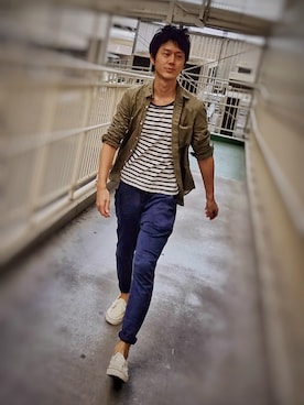 「アイテム（ピアス（片耳用））」を使った、インスタ→bz178koshu47さん（メンズ・170cm・30代）の春コーディネート