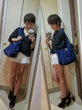「アイテム（ピアス（両耳用））」を使った、インスタ→bz178koshu47さん（レディース・159cm・40代）の夏コーディネート
